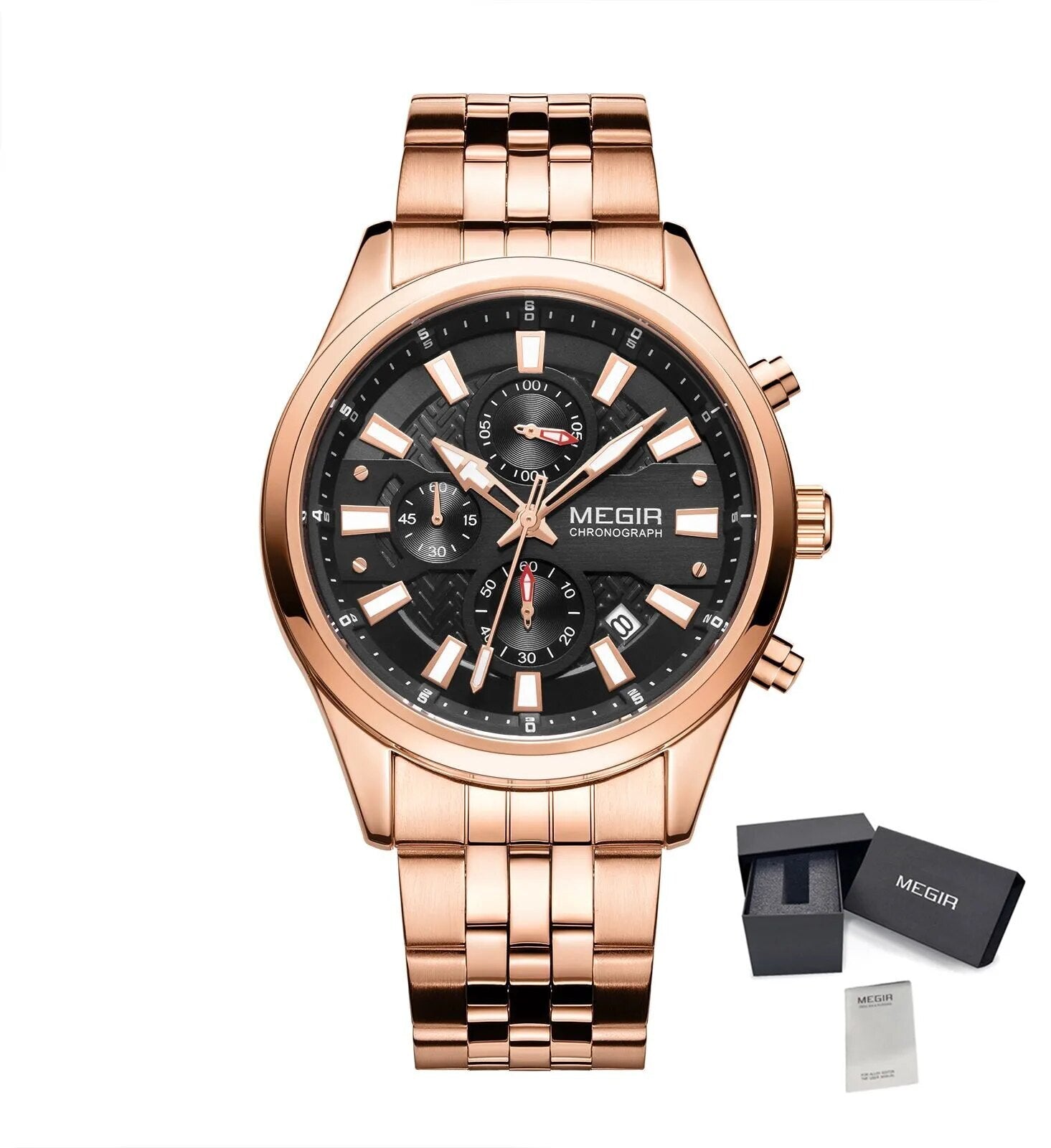 Fashion Men Watches Luxury Business Wristwatch Stainless Steel Quartz Watch Calendar Luminous Man Clock Relogio Masculino 2154