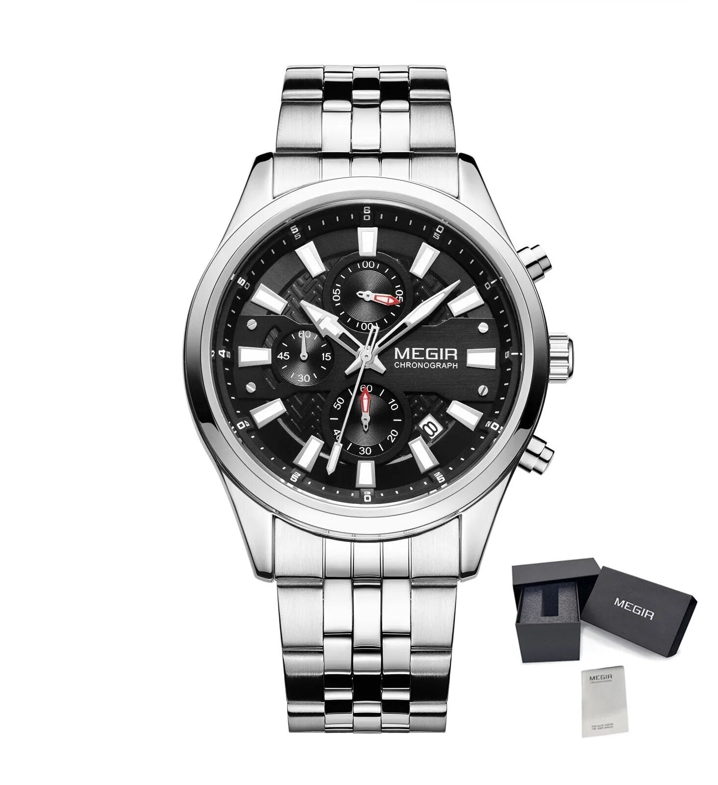 Fashion Men Watches Luxury Business Wristwatch Stainless Steel Quartz Watch Calendar Luminous Man Clock Relogio Masculino 2154