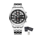 Fashion Men Watches Luxury Business Wristwatch Stainless Steel Quartz Watch Calendar Luminous Man Clock Relogio Masculino 2154