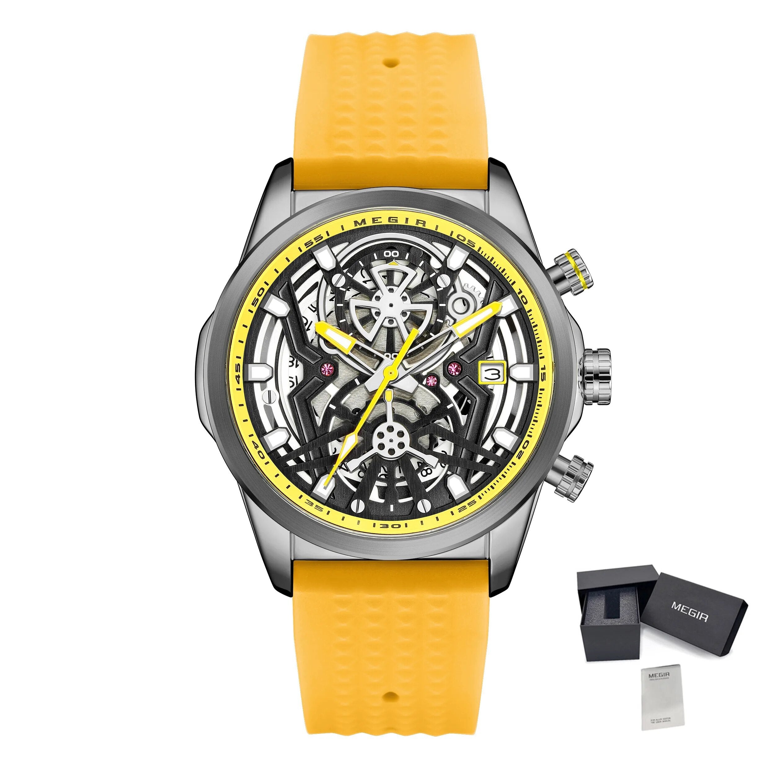 Men's Watch Chronograph Fashion Quartz Wristwatch Waterproof Luminous Sports Military Watches Clock with Auto Date 2235