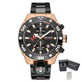 Men  Watch Top Brand Luxury Business Quartz Watches Chronograph Stainless Steel Calendar Luminous Clock WristWatch Montre Homme 2219