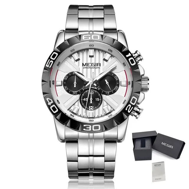 Mens Watches Top Brand Luxury Quartz Casual Wristwatch Date Clock Waterproof Wrist Watch Chronograph 2087