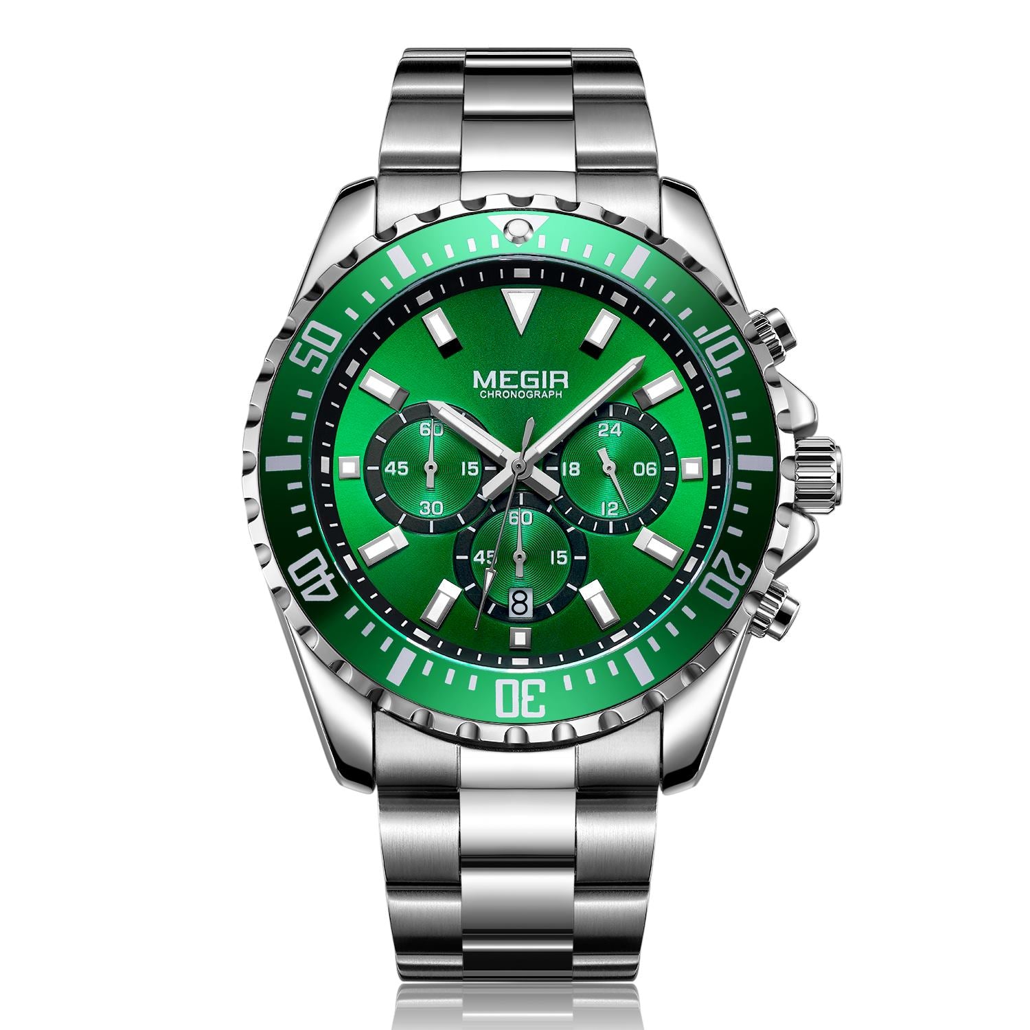 Luxury Men Business Quartz Watch Stainless Steel Bracelet Chronograph Male Military Wristwatch Clock Relogio Masculino 2064