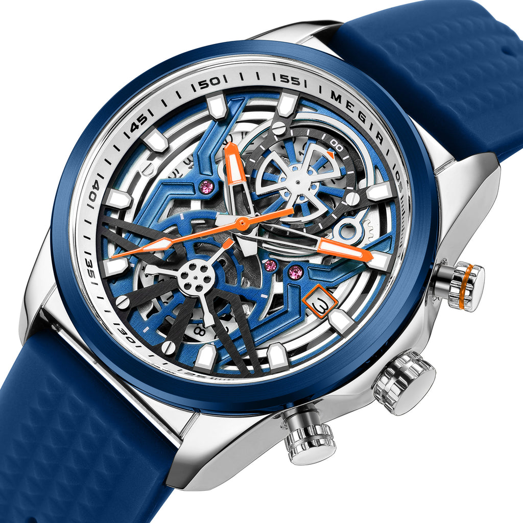Men's Watch Chronograph Fashion Quartz Wristwatch Waterproof Luminous Sports Military Watches Clock with Auto Date 2235