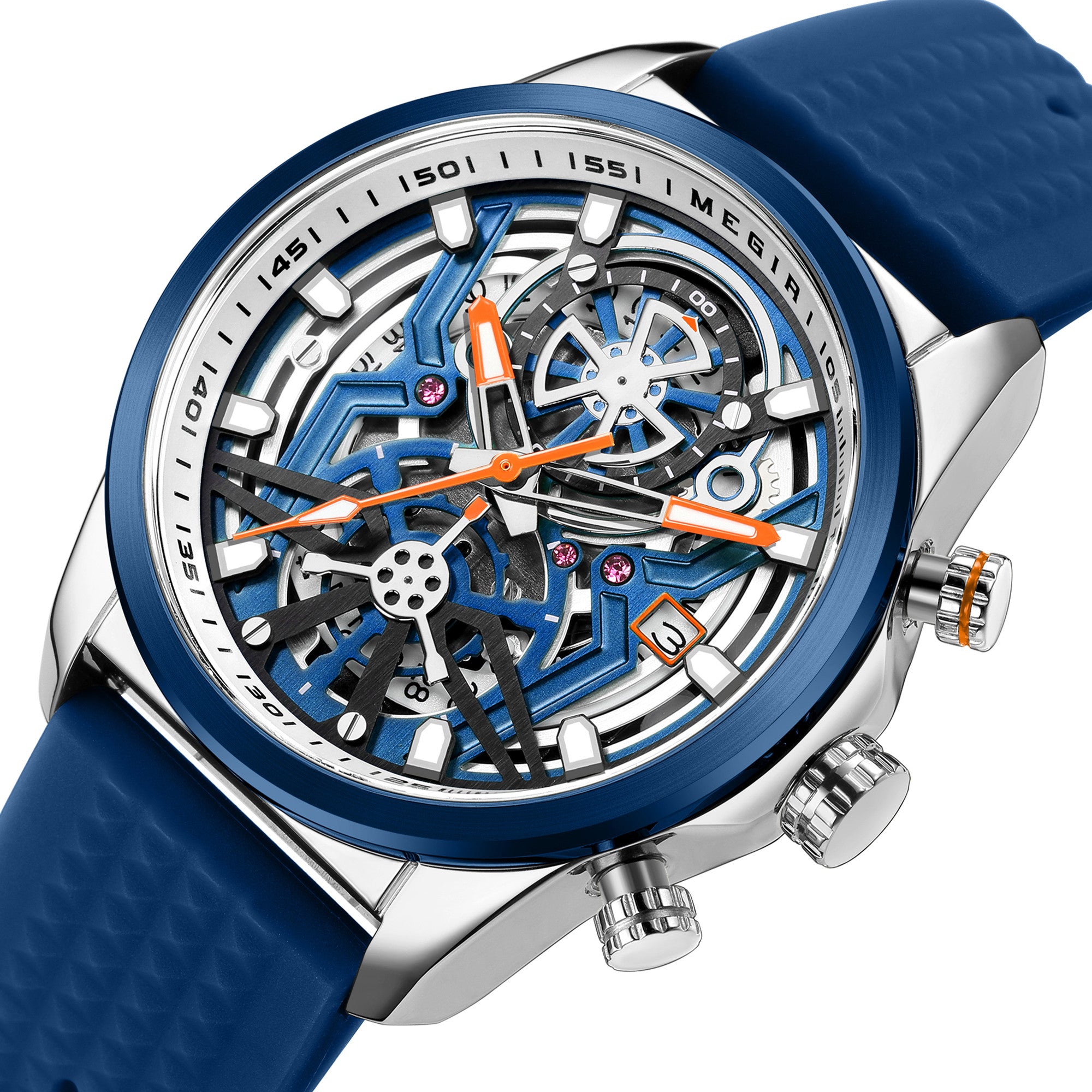 Men's Watch Chronograph Fashion Quartz Wristwatch Waterproof Luminous Sports Military Watches Clock with Auto Date 2235