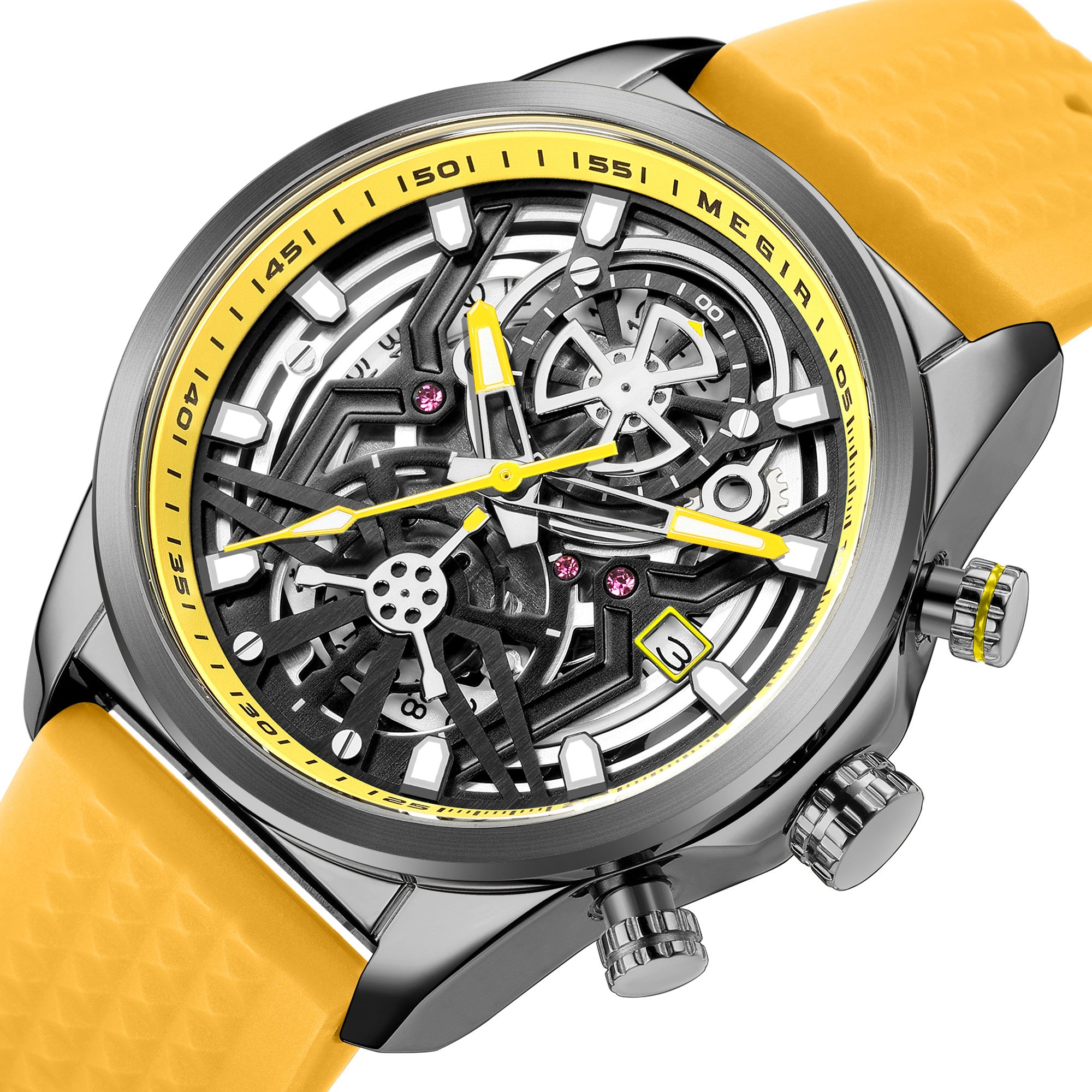 Men's Watch Chronograph Fashion Quartz Wristwatch Waterproof Luminous Sports Military Watches Clock with Auto Date 2235