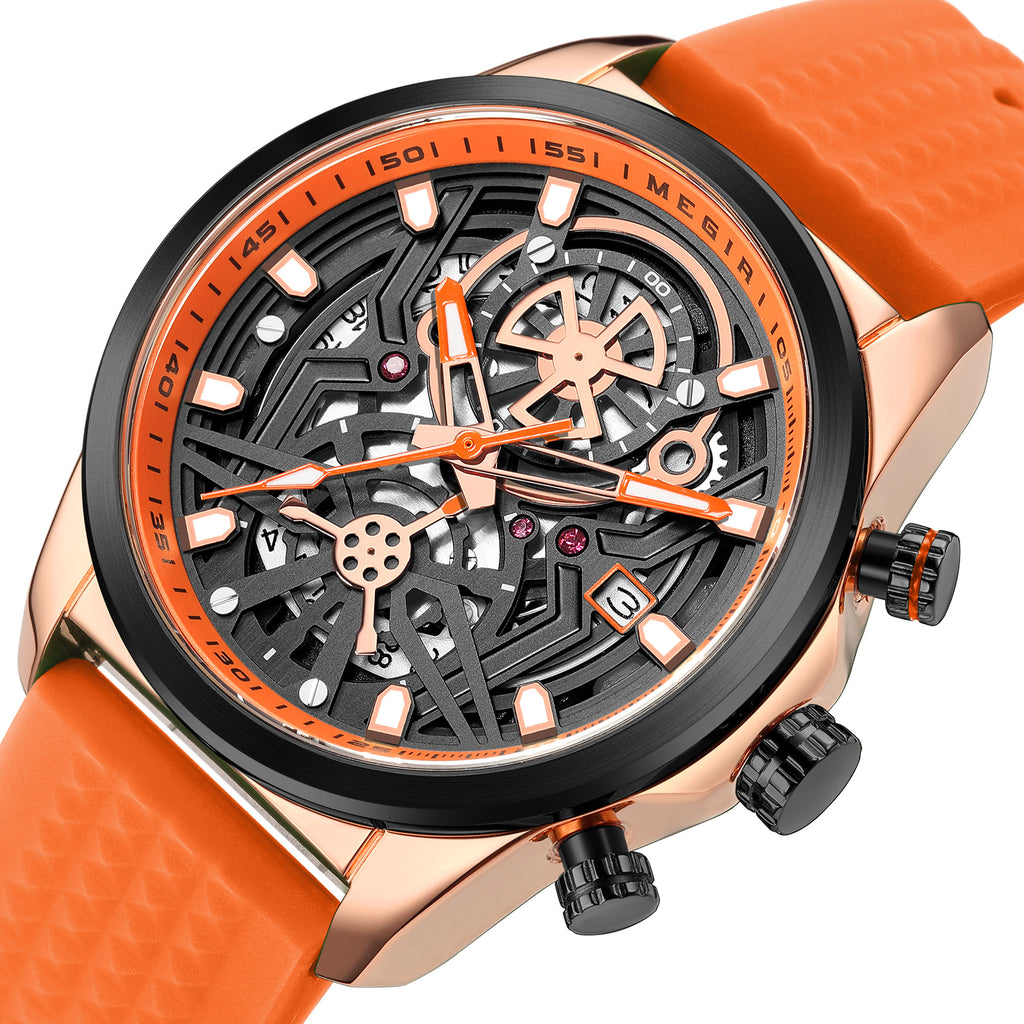 Men's Watch Chronograph Fashion Quartz Wristwatch Waterproof Luminous Sports Military Watches Clock with Auto Date 2235