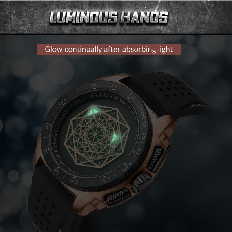 Men Silicone Band Quartz Casual Wrist Watches Large Dial Sport Military Watch Clock Luminous Waterproof Relogio Masculino 554