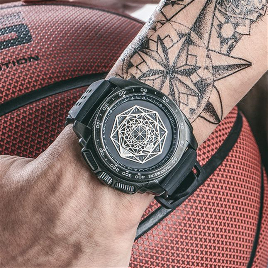 Men Silicone Band Quartz Casual Wrist Watches Large Dial Sport Military Watch Clock Luminous Waterproof Relogio Masculino 554