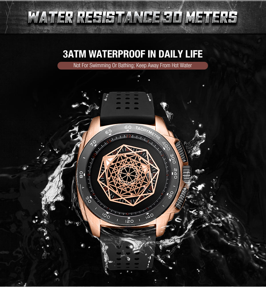 Men Silicone Band Quartz Casual Wrist Watches Large Dial Sport Military Watch Clock Luminous Waterproof Relogio Masculino 554