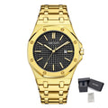 Stainless Steel Bracelet Watch for Men Luxury Business Casual Watches Waterproof Calendar Quartz Wristwatch Men Gift Clock 1085