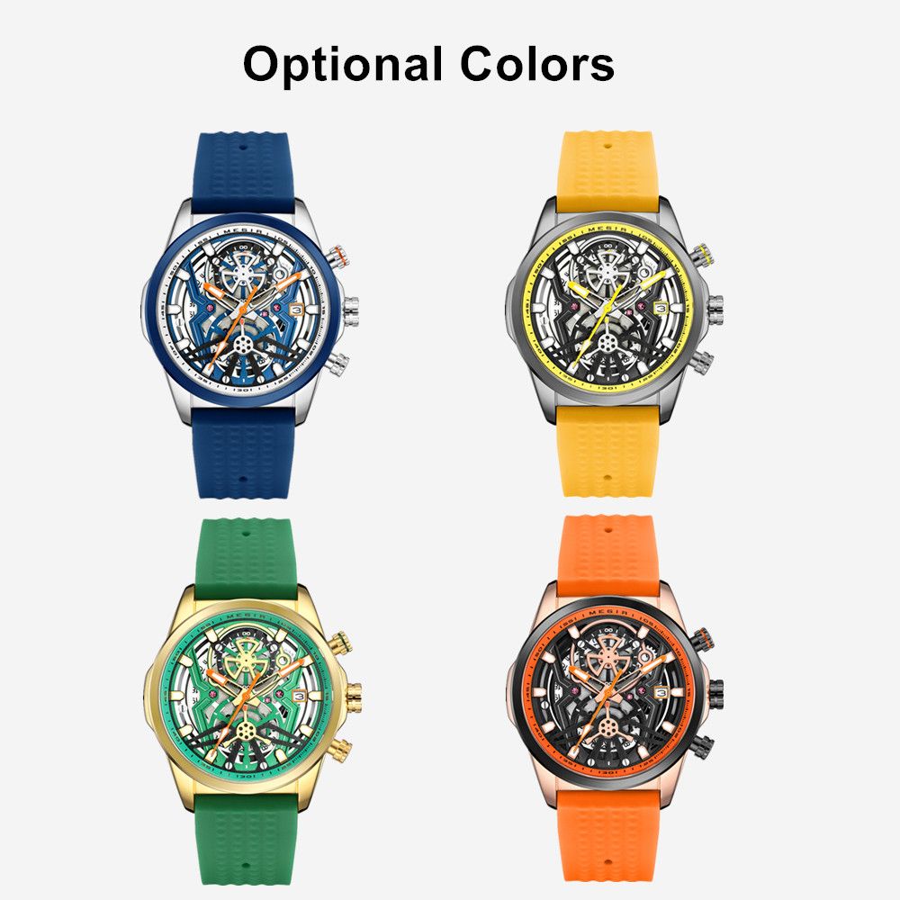 Men's Watch Chronograph Fashion Quartz Wristwatch Waterproof Luminous Sports Military Watches Clock with Auto Date 2235
