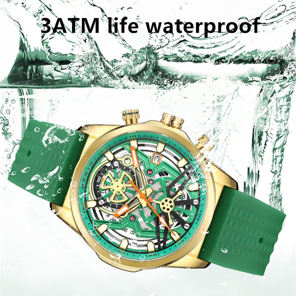 Men's Watch Chronograph Fashion Quartz Wristwatch Waterproof Luminous Sports Military Watches Clock with Auto Date 2235