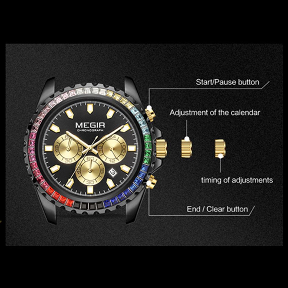 Men Watches Luxury Military Quartz Wristwatch Waterproof Stainless Steel Strap Business Watch Chronograph Date Clock Relogio Masculino 2227