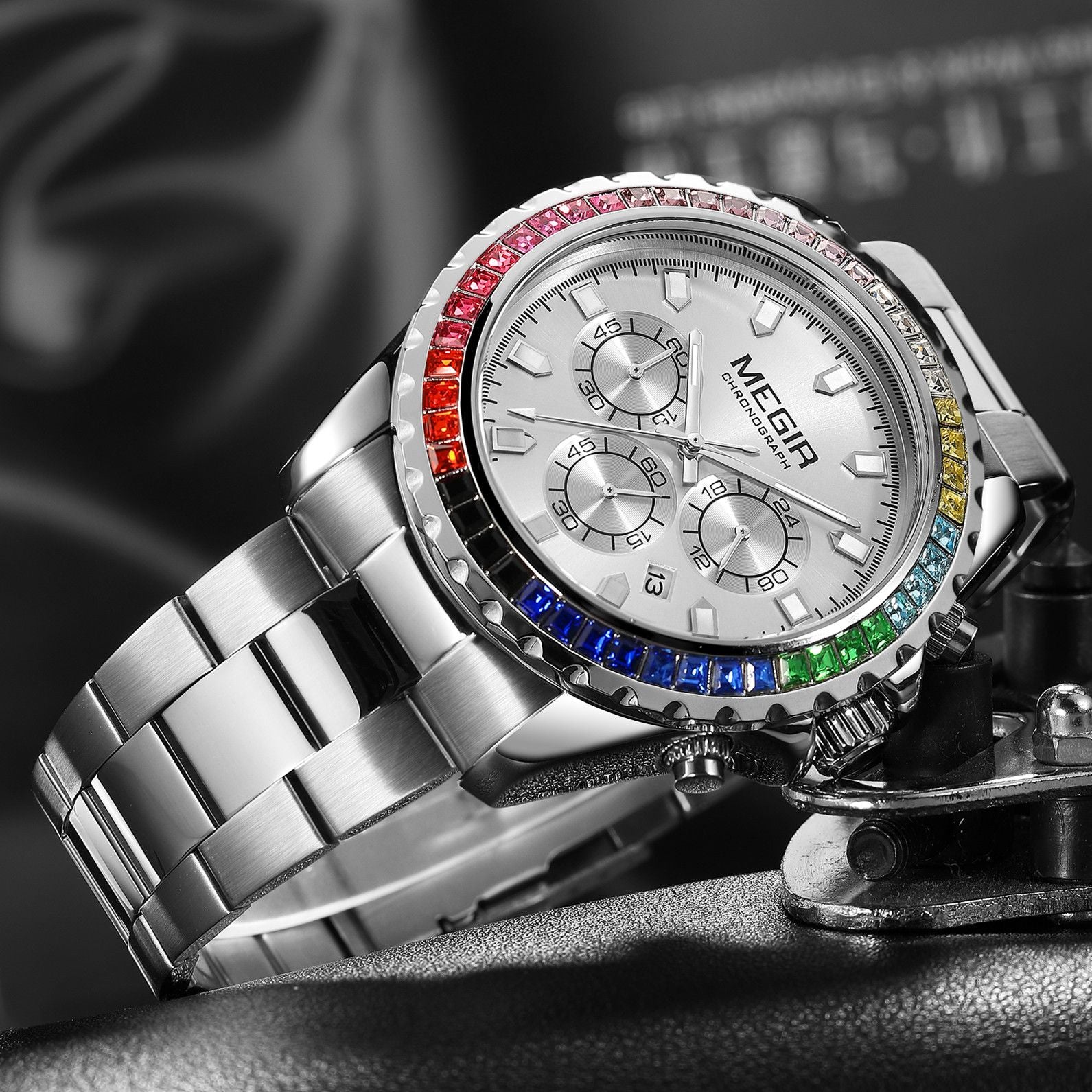 Men Watches Luxury Military Quartz Wristwatch Waterproof Stainless Steel Strap Business Watch Chronograph Date Clock Relogio Masculino 2227