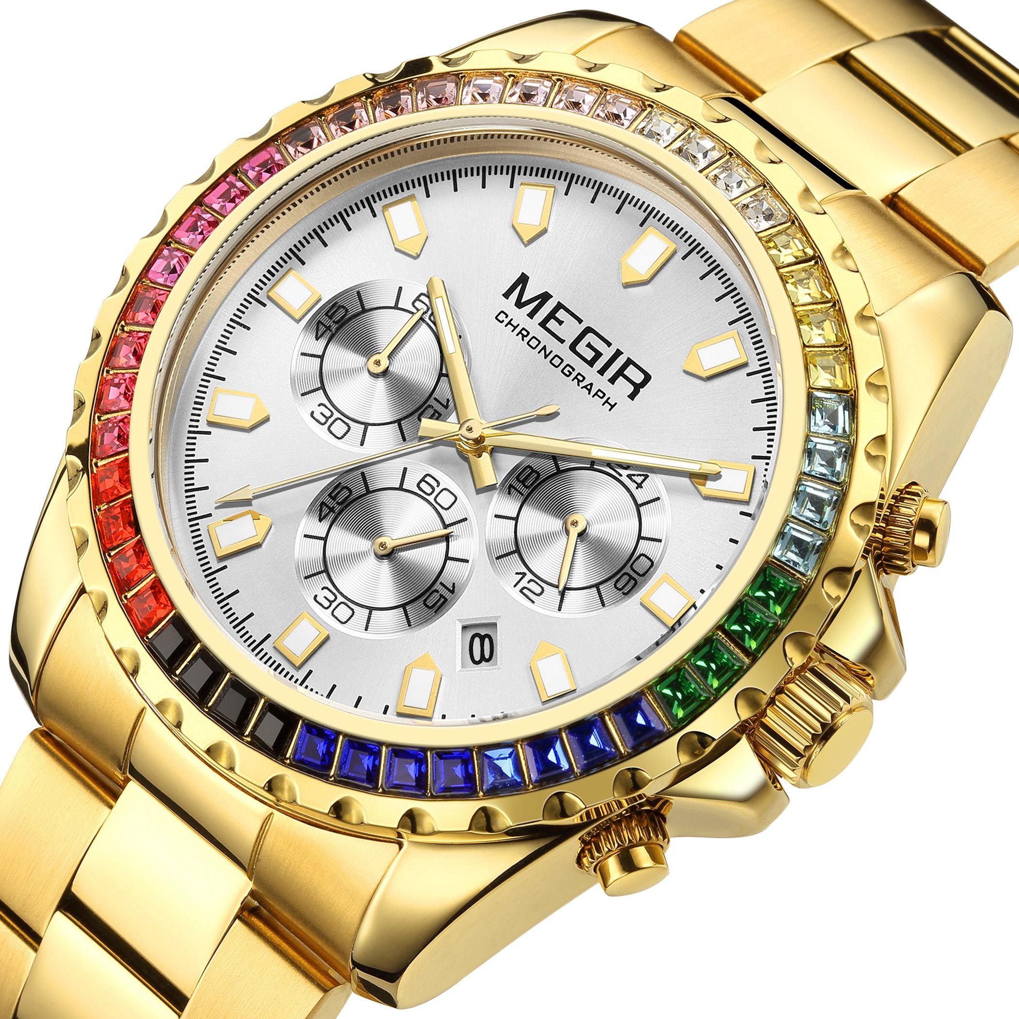 Men Watches Luxury Military Quartz Wristwatch Waterproof Stainless Steel Strap Business Watch Chronograph Date Clock Relogio Masculino 2227