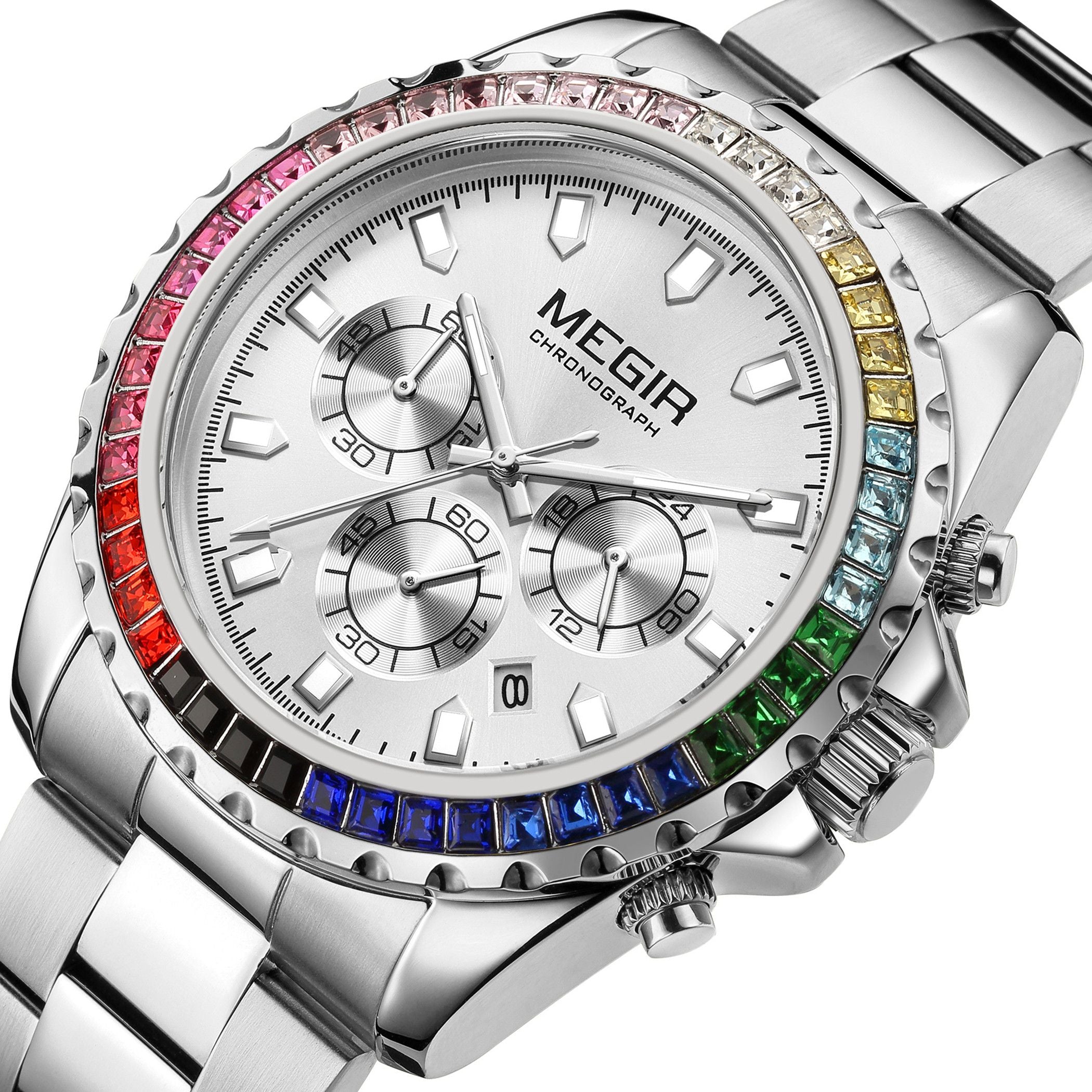 Men Watches Luxury Military Quartz Wristwatch Waterproof Stainless Steel Strap Business Watch Chronograph Date Clock Relogio Masculino 2227