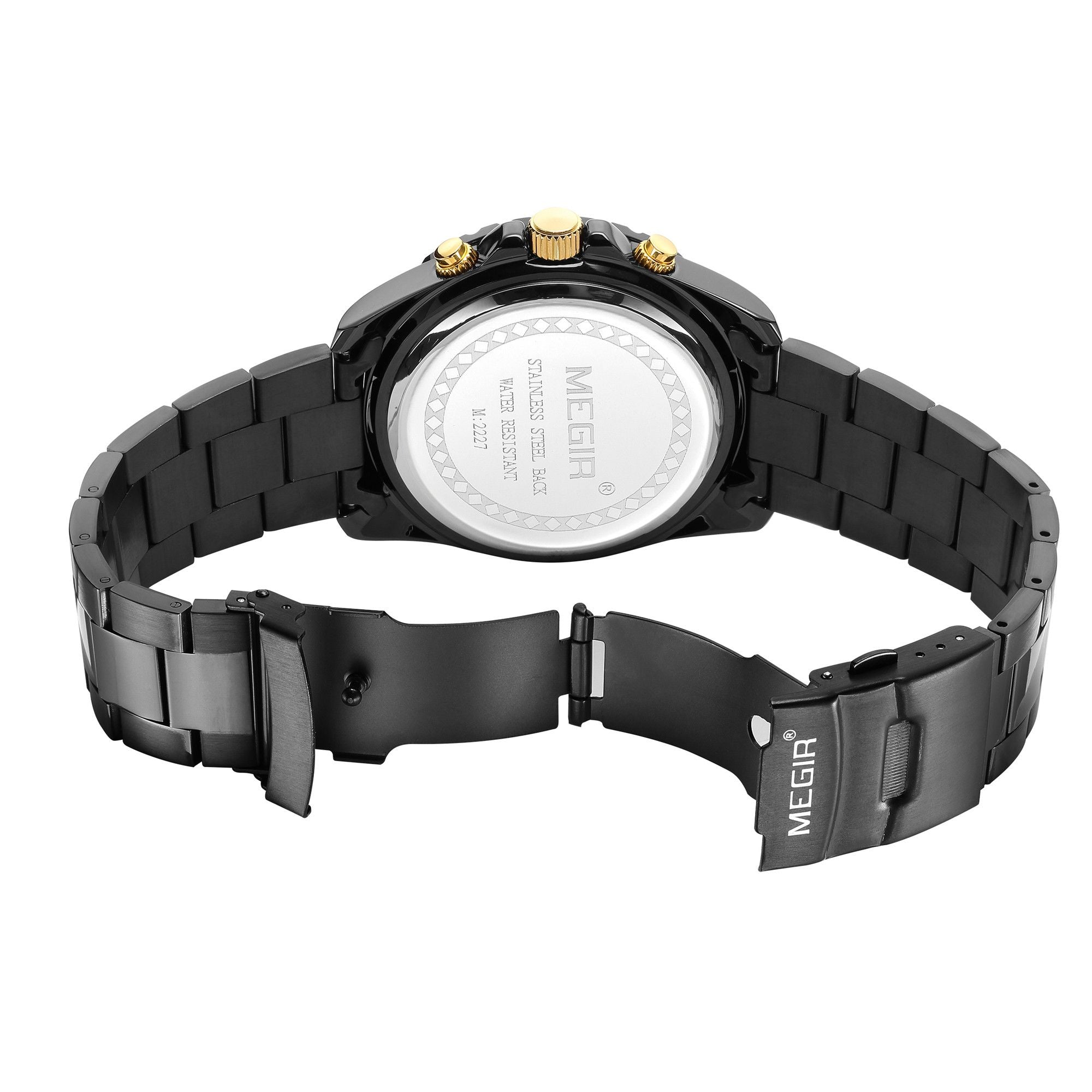 Men Watches Luxury Military Quartz Wristwatch Waterproof Stainless Steel Strap Business Watch Chronograph Date Clock Relogio Masculino 2227