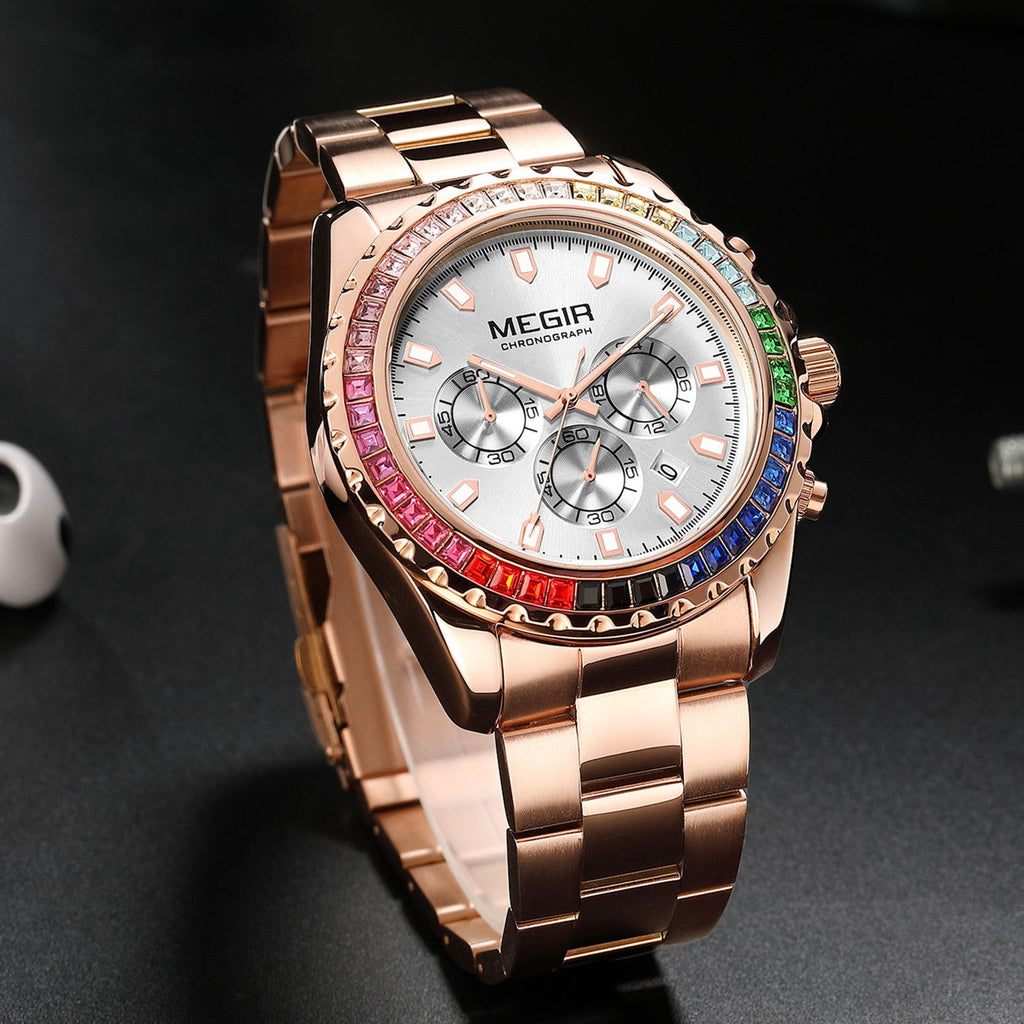 Men Watches Luxury Military Quartz Wristwatch Waterproof Stainless Steel Strap Business Watch Chronograph Date Clock Relogio Masculino 2227