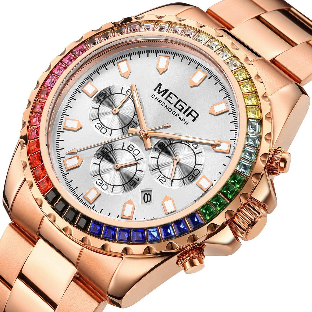 Men Watches Luxury Military Quartz Wristwatch Waterproof Stainless Steel Strap Business Watch Chronograph Date Clock Relogio Masculino 2227