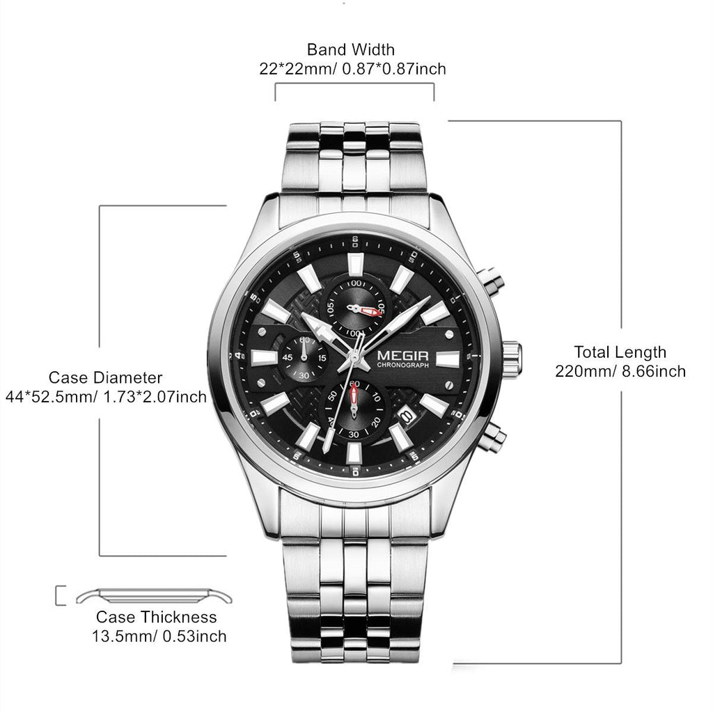 Fashion Men Watches Luxury Business Wristwatch Stainless Steel Quartz Watch Calendar Luminous Man Clock Relogio Masculino 2154
