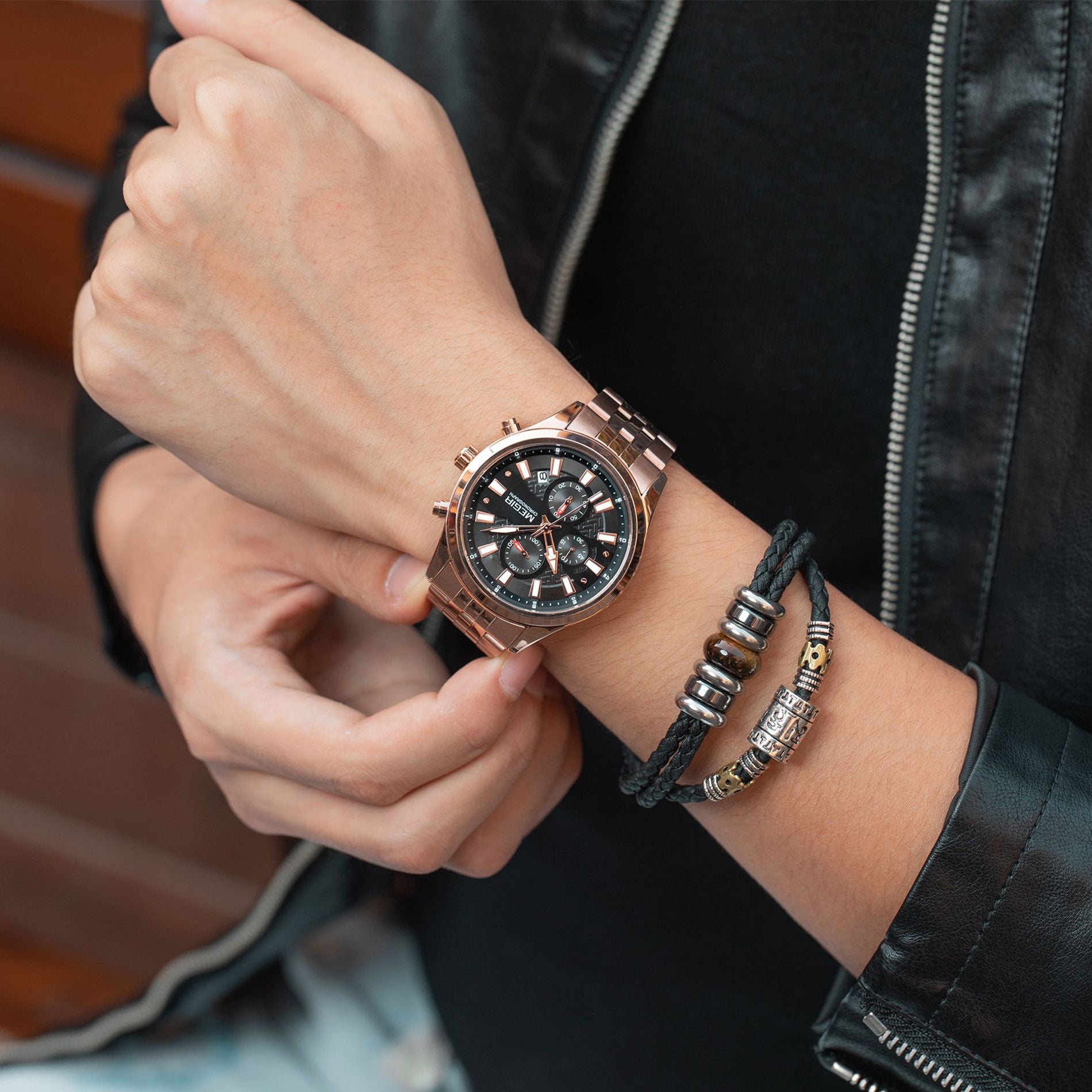 Fashion Men Watches Luxury Business Wristwatch Stainless Steel Quartz Watch Calendar Luminous Man Clock Relogio Masculino 2154