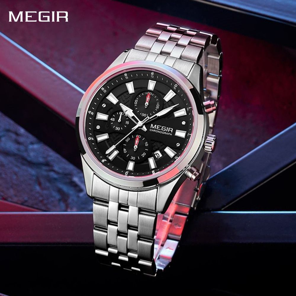 Fashion Men Watches Luxury Business Wristwatch Stainless Steel Quartz Watch Calendar Luminous Man Clock Relogio Masculino 2154