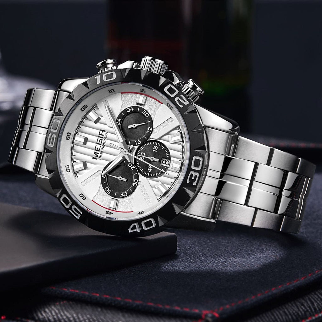 Mens Watches Top Brand Luxury Quartz Casual Wristwatch Date Clock Waterproof Wrist Watch Chronograph 2087