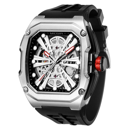 Automatic Mechanical Watch for Men Skeleton Dial Waterproof Luminous Men's Sport Casual Wristwatch Clock Reloj Hombre 8607