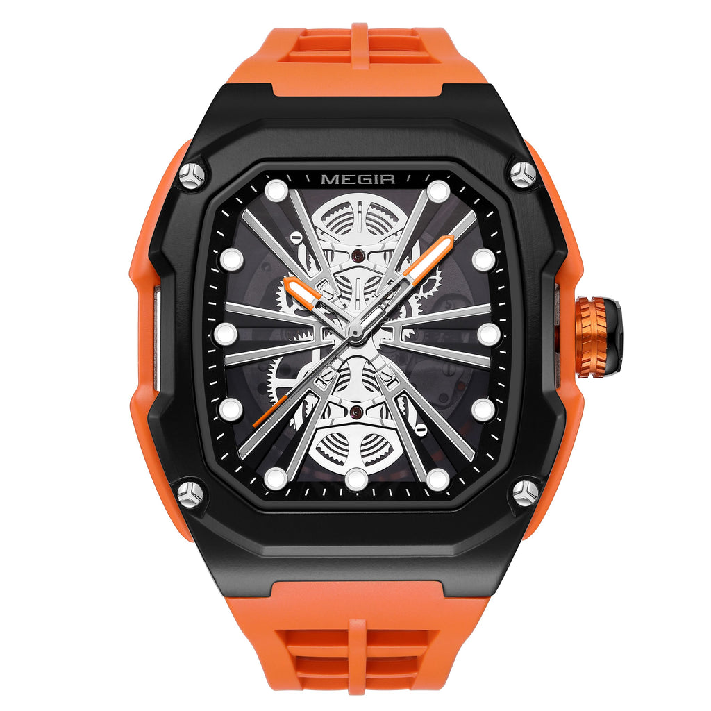 Automatic Mechanical Watch for Men Skeleton Dial Waterproof Luminous Men's Sport Casual Wristwatch Clock Reloj Hombre 8607